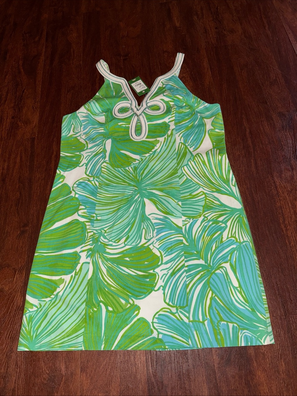 Lilly Pulitzer Tessa Shift Dress Green Sheen FrondsPlace Size 16